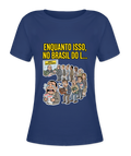 Babylook Enquanto Isso, No Brasil Do L... - Azul