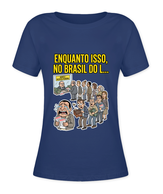 Babylook Enquanto Isso, No Brasil Do L... - Azul