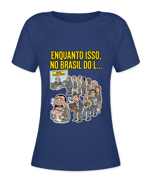Babylook Enquanto Isso, No Brasil Do L... - Azul