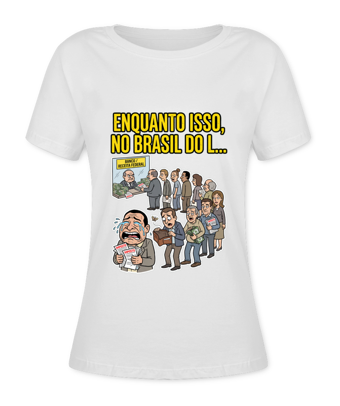 Babylook Enquanto Isso, No Brasil Do L... - Branco