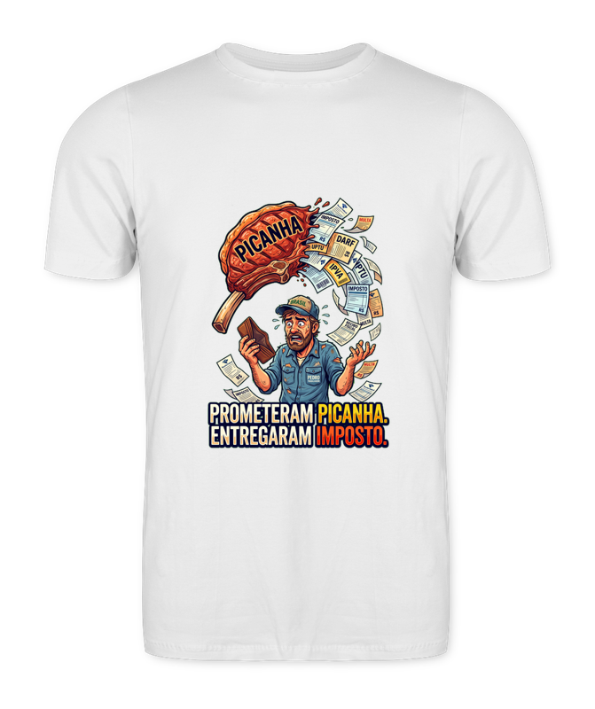 Camiseta Cadê A Picanha?! - Branco