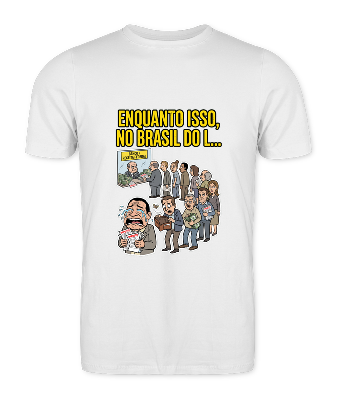Camiseta Enquanto Isso, No Brasil Do L... - Branco