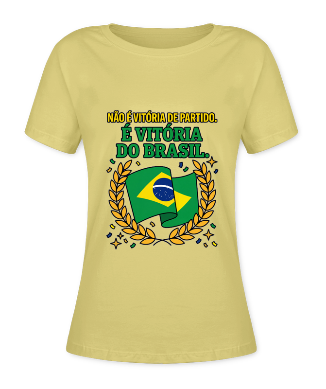 Babylook VitóRia Do Brasil - Amarelo