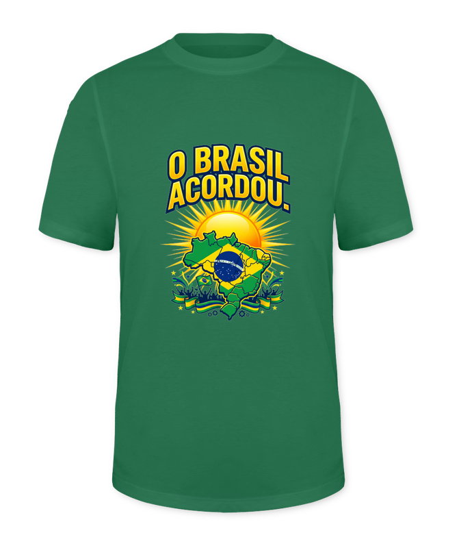 Camiseta O Brasil Acordou. - Fantastic Green