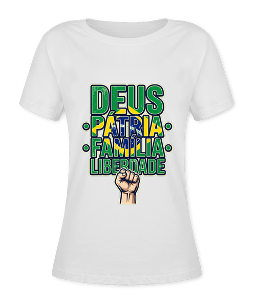 Babylook Deus, Pátria, Família E Liberdade - Branco