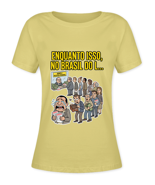 Babylook Enquanto Isso, No Brasil Do L... - Amarelo