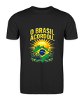 Camiseta O Brasil Acordou. - Preto