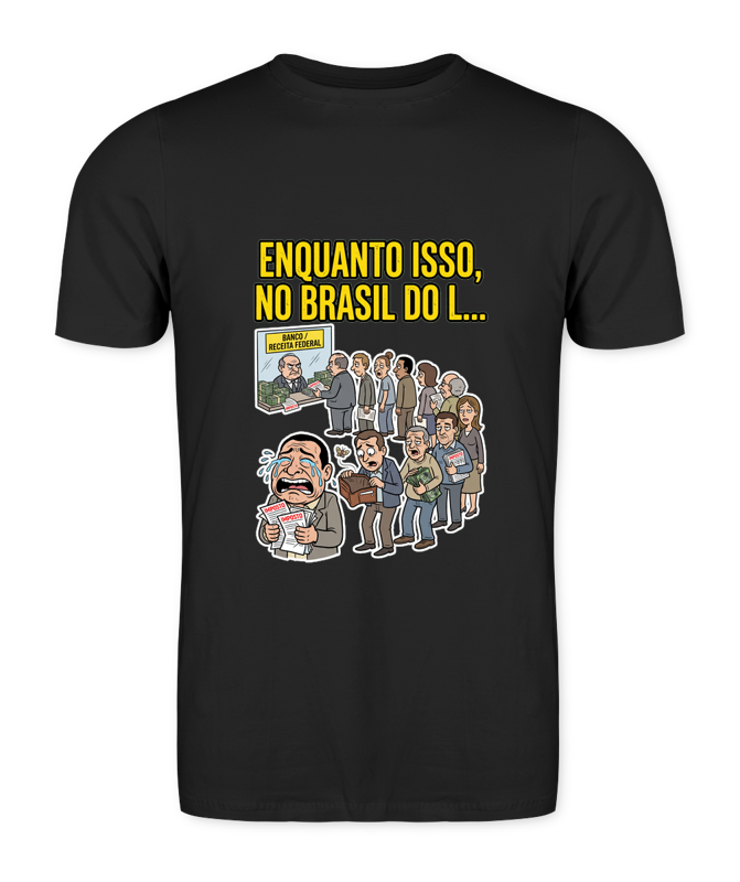 Camiseta Enquanto Isso, No Brasil Do L... - Preto