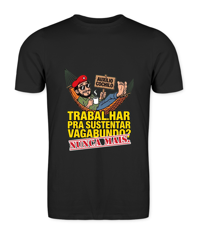 Camiseta Não Sustento Vagabum... - Preto