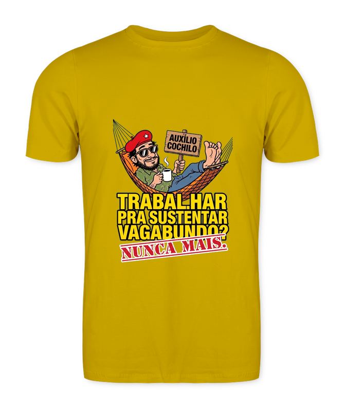 Camiseta Não Sustento Vagabum... - Amarelo